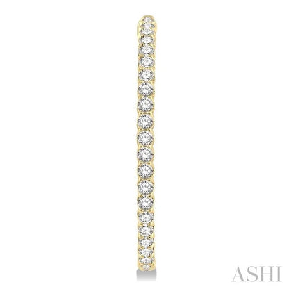Inside-Out Diamond Round Hoop Earrings