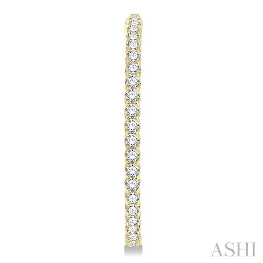 Inside-Out Diamond Round Hoop Earrings