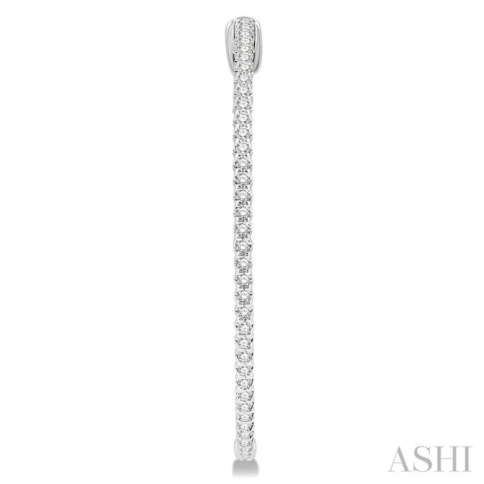 Inside-Out Diamond Round Hoop Earrings