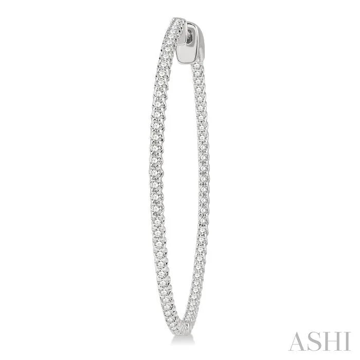 Inside-Out Diamond Round Hoop Earrings