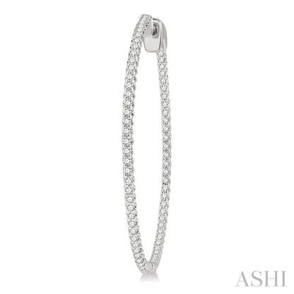 Inside-Out Diamond Round Hoop Earrings