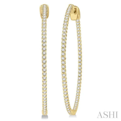 Inside-Out Diamond Round Hoop Earrings