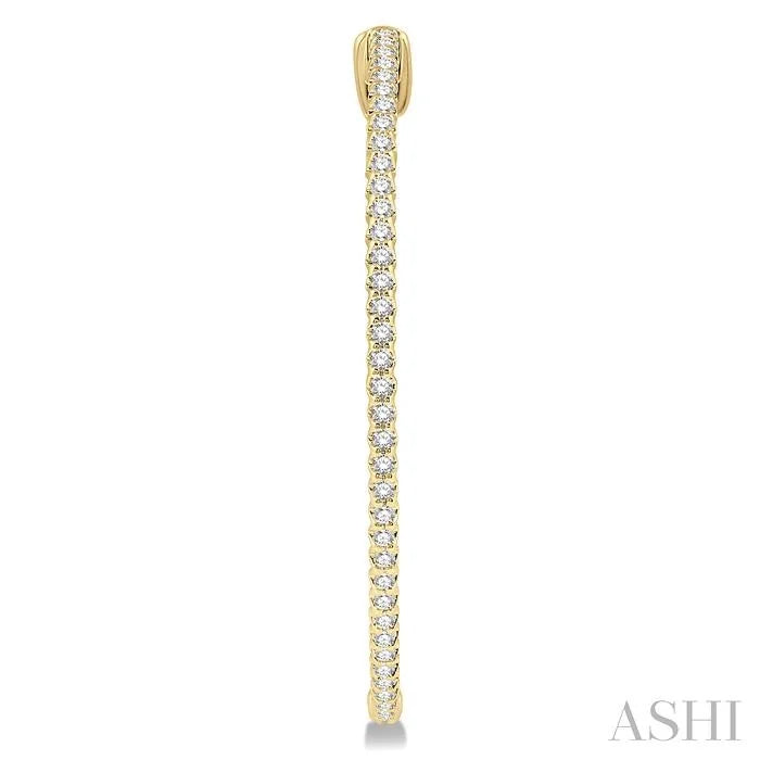 Inside-Out Diamond Round Hoop Earrings