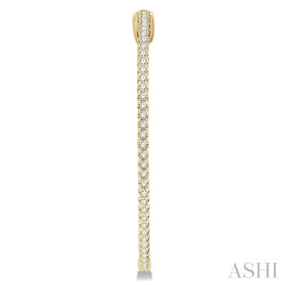 Inside-Out Diamond Round Hoop Earrings