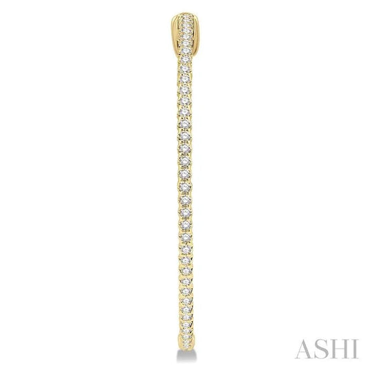 Inside-Out Diamond Round Hoop Earrings