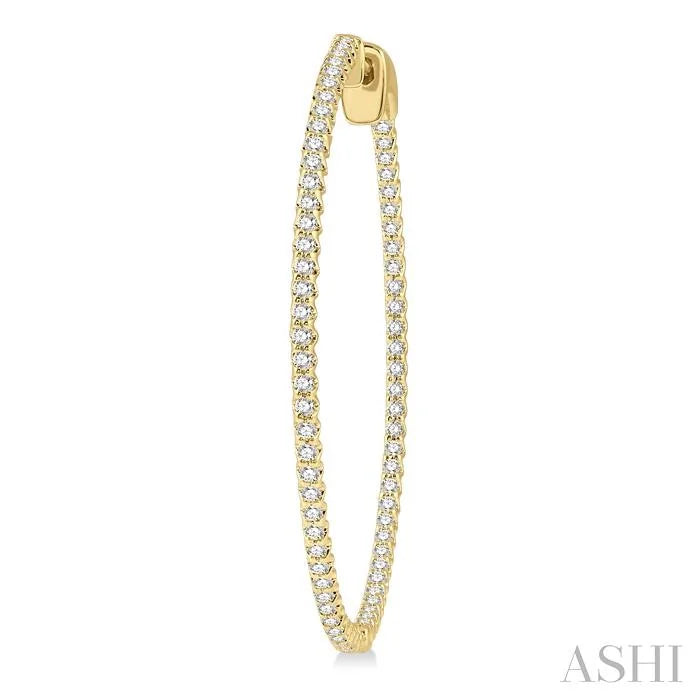 Inside-Out Diamond Round Hoop Earrings