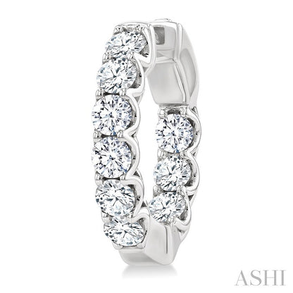 Inside-Out Diamond Round Hoop Earrings