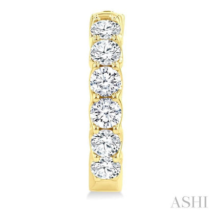 Inside-Out Diamond Round Hoop Earrings