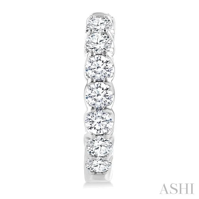 Inside-Out Diamond Round Hoop Earrings