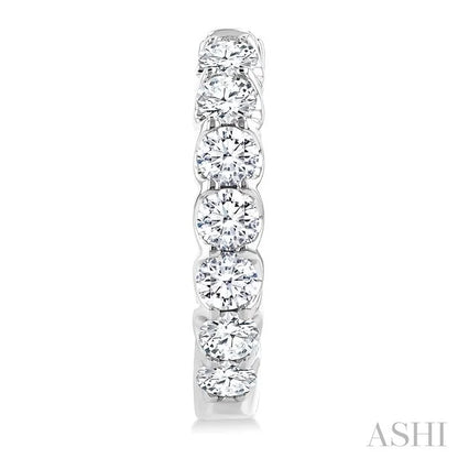 Inside-Out Diamond Round Hoop Earrings