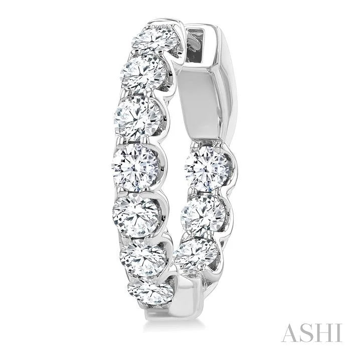 Inside-Out Diamond Round Hoop Earrings