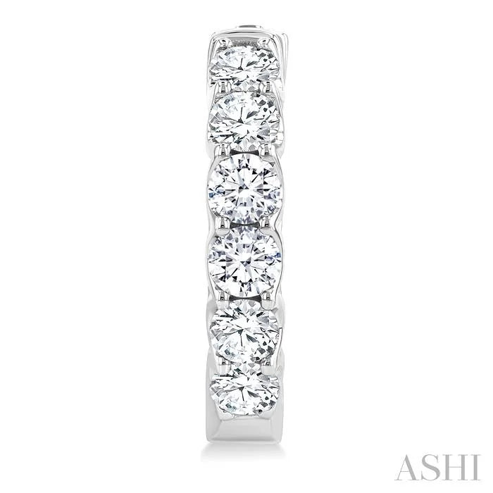 Inside-Out Diamond Round Hoop Earrings