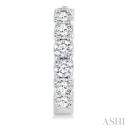 Inside-Out Diamond Round Hoop Earrings