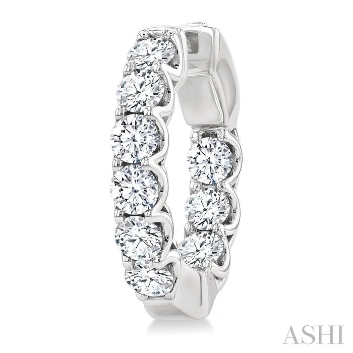 Inside-Out Diamond Round Hoop Earrings