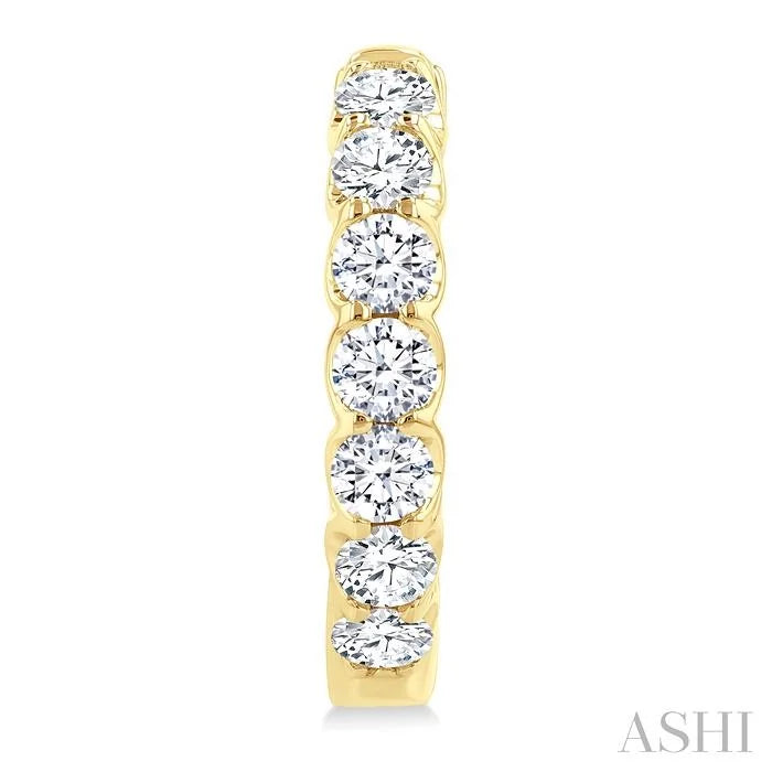 Inside-Out Diamond Round Hoop Earrings