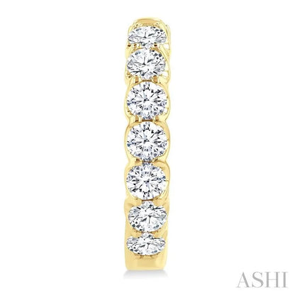 Inside-Out Diamond Round Hoop Earrings