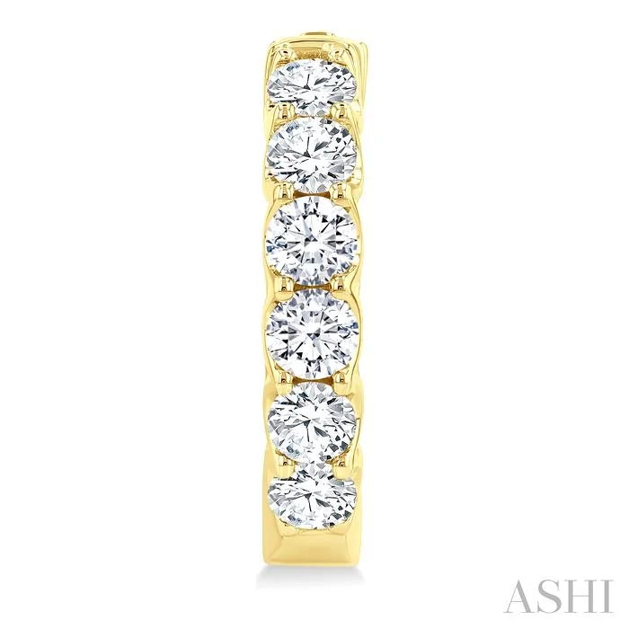 Inside-Out Diamond Round Hoop Earrings
