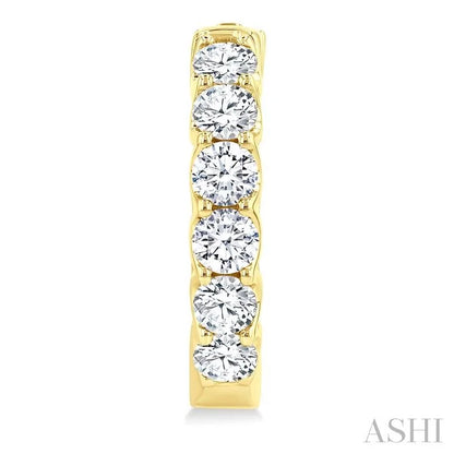Inside-Out Diamond Round Hoop Earrings