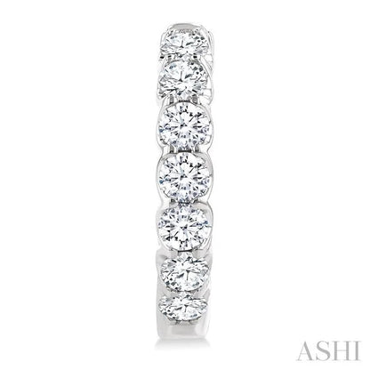 Inside-Out Diamond Round Hoop Earrings