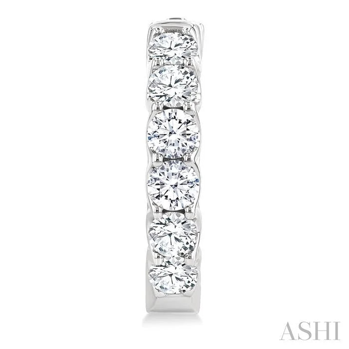 Inside-Out Diamond Round Hoop Earrings