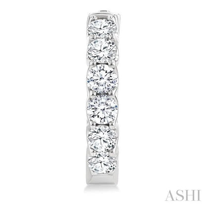 Inside-Out Diamond Round Hoop Earrings