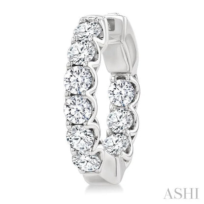 Inside-Out Diamond Round Hoop Earrings