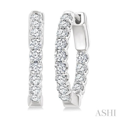 Inside-Out Diamond Round Hoop Earrings