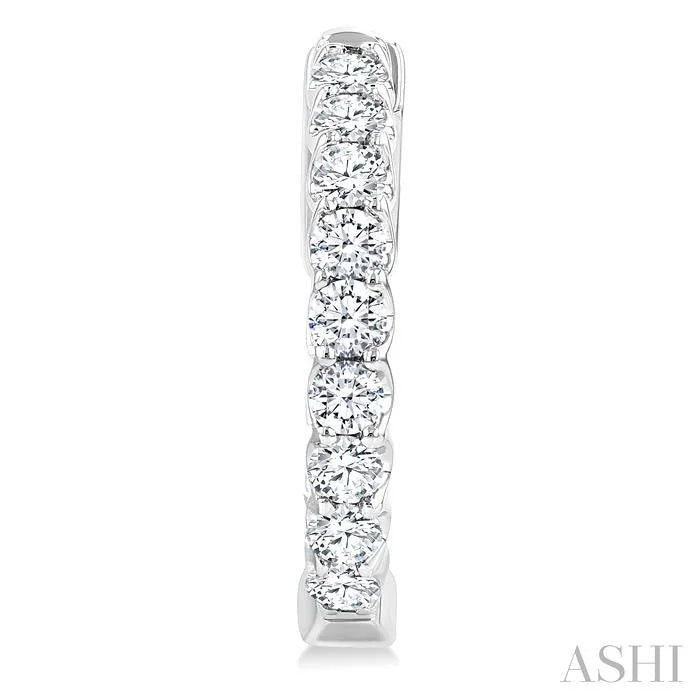 Inside-Out Diamond Round Hoop Earrings