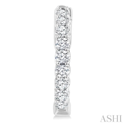 Inside-Out Diamond Round Hoop Earrings