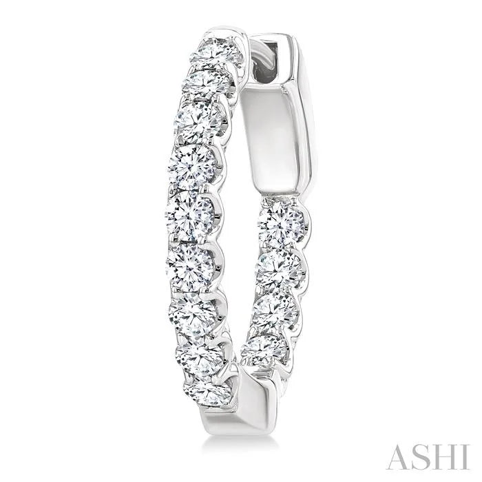 Inside-Out Diamond Round Hoop Earrings