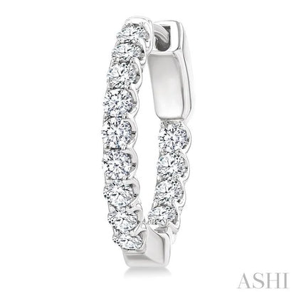 Inside-Out Diamond Round Hoop Earrings