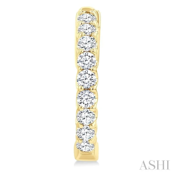 Inside-Out Diamond Round Hoop Earrings