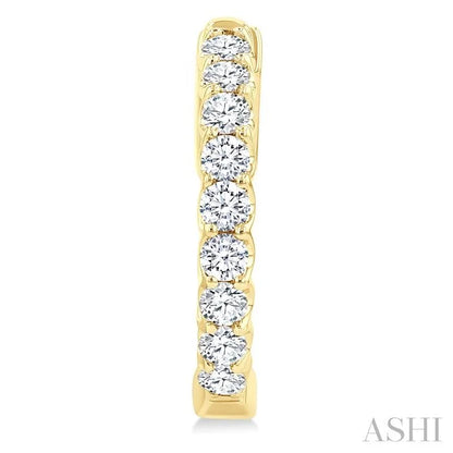 Inside-Out Diamond Round Hoop Earrings