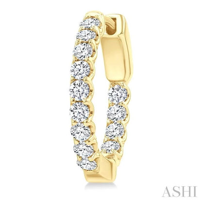 Inside-Out Diamond Round Hoop Earrings