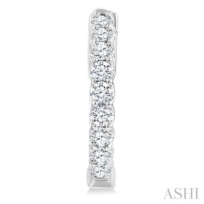 Inside-Out Diamond Round Hoop Earrings