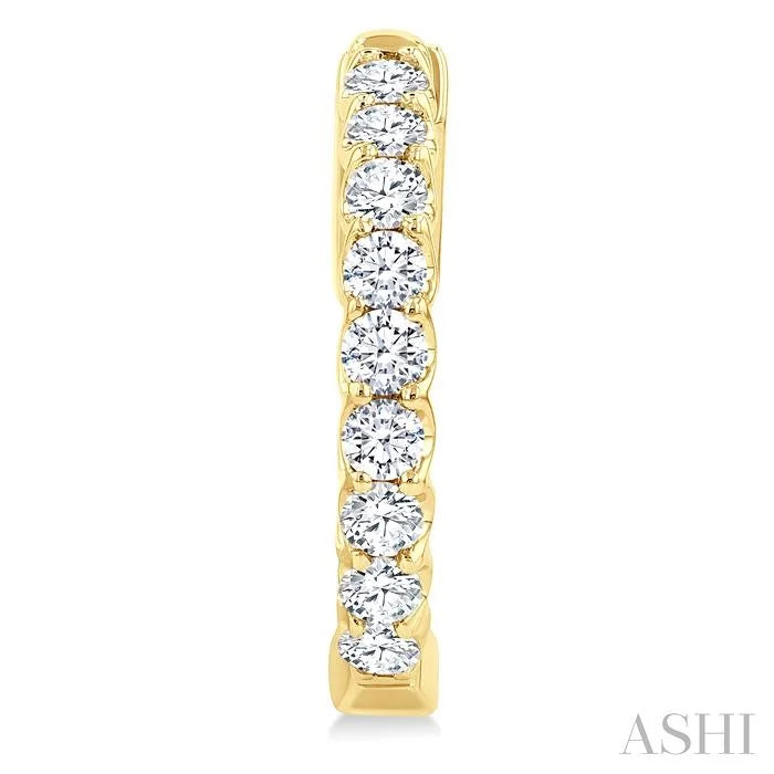 Inside-Out Diamond Round Hoop Earrings