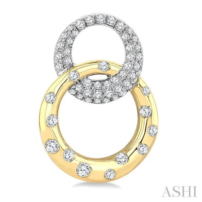 Circle Interlock Diamond Fashion Earrings