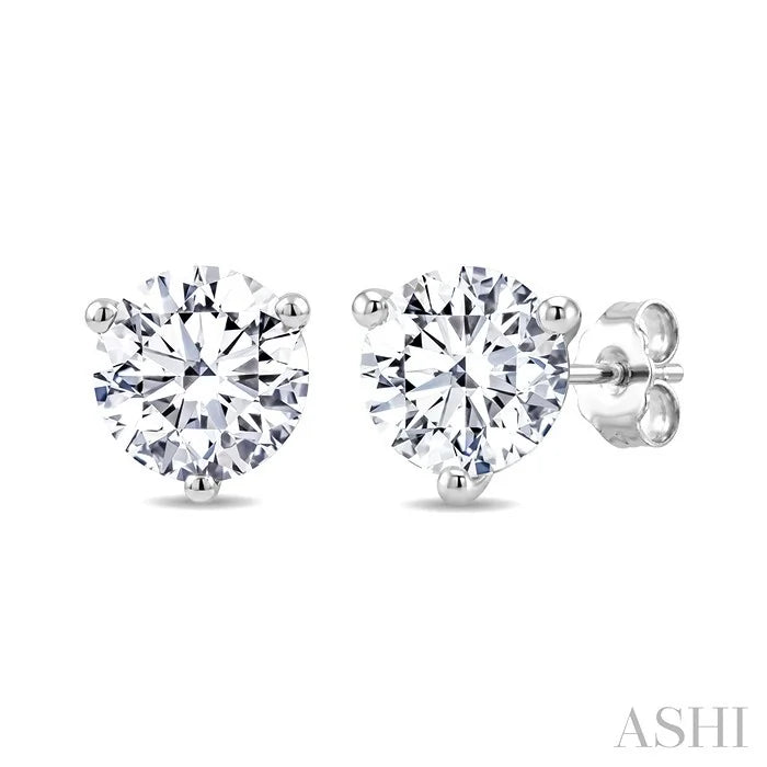Round Shape Martini Diamond Stud Earrings