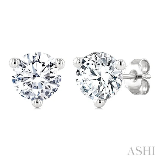 Round Shape Martini Diamond Stud Earrings