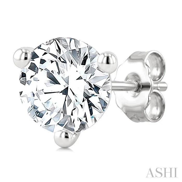 Round Shape Martini Diamond Stud Earrings