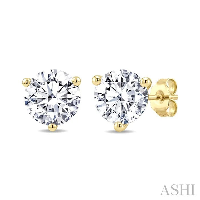 Round Shape Martini Diamond Stud Earrings