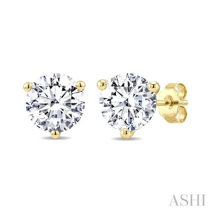 Round Shape Martini Diamond Stud Earrings