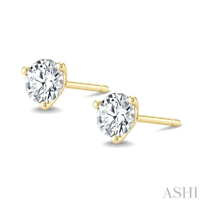 Round Shape Martini Diamond Stud Earrings
