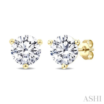Round Shape Martini Diamond Stud Earrings