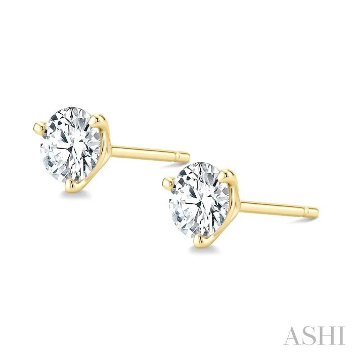 Round Shape Martini Diamond Stud Earrings