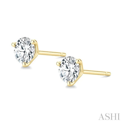 Round Shape Martini Diamond Stud Earrings