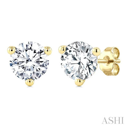 Round Shape Martini Diamond Stud Earrings