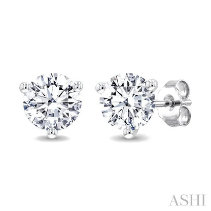 Round Shape Martini Diamond Stud Earrings