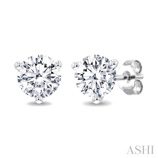 Round Shape Martini Diamond Stud Earrings