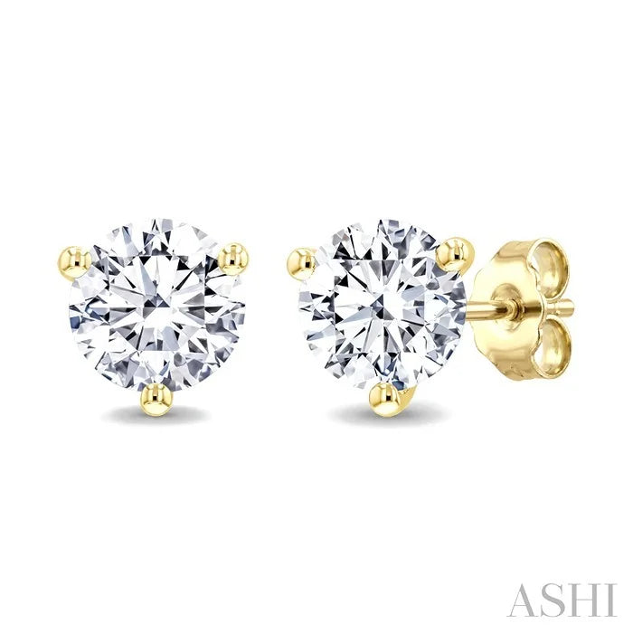 Round Shape Martini Diamond Stud Earrings